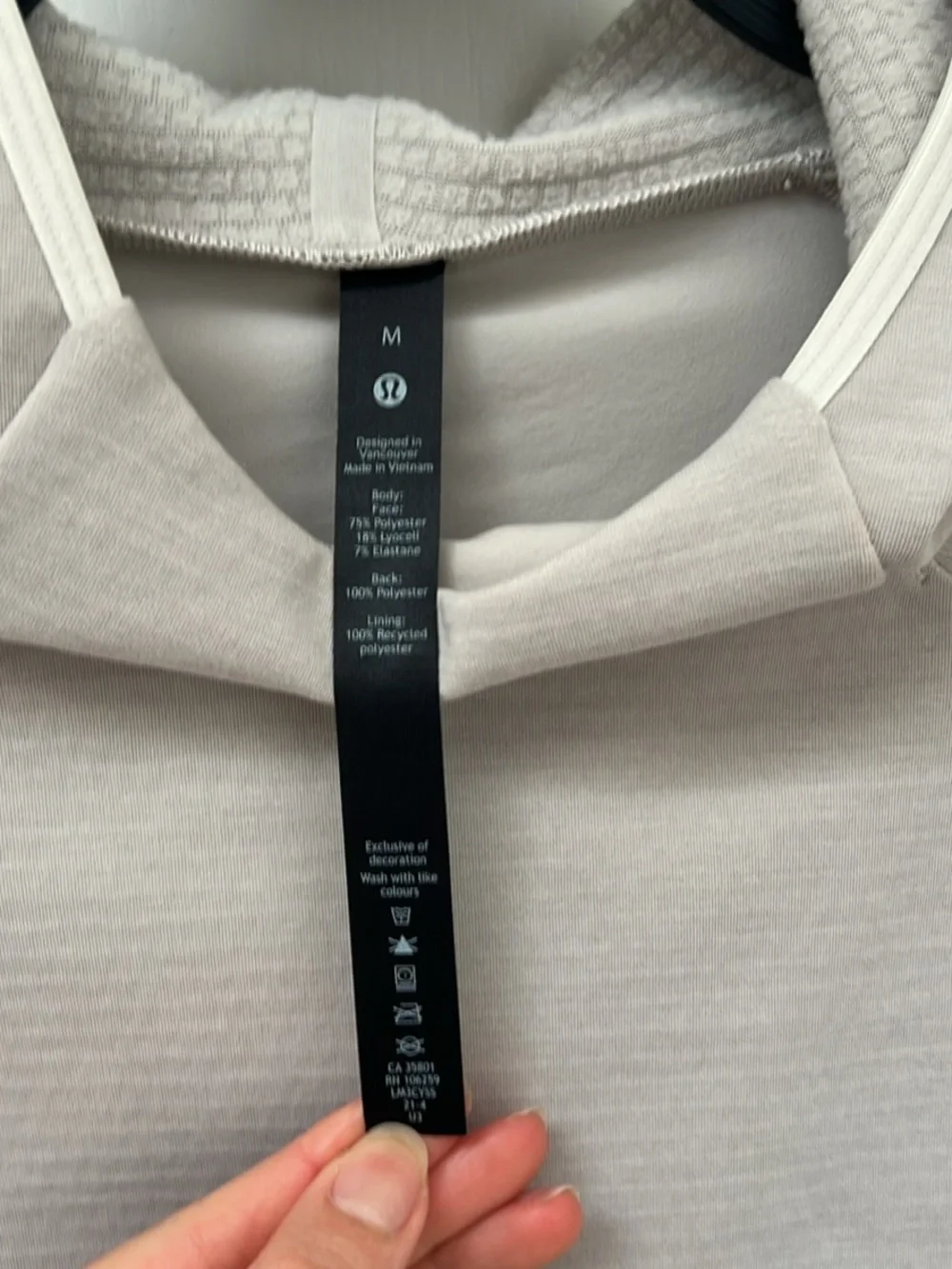 Men’s Lululemon GridLiner Fleece Hoodie | Size M Heathered Dove Grey - Picture 4 of 9